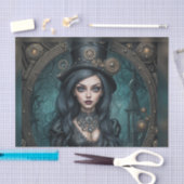Steampunk Gothic Godin Vrouw Decoupage Papier (Craft)