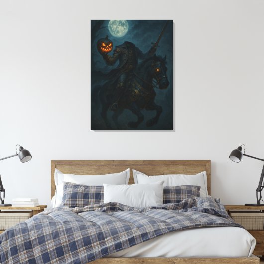 Steampunk Gothic Horror Headless Horseman Canvas Afdruk (Insitu (Slaapkamer))