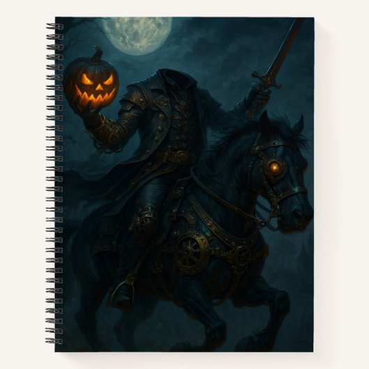 Steampunk Gothic Horror Headless Horseman Notitieboek (Voorkant)