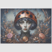 Steampunk Gothic LadyBug Decoupage Tissuepapier (Voorkant)