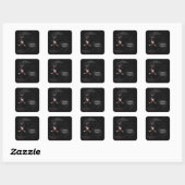 Steampunk Gothic Meisje Zwart Gepersonaliseerde St Vierkante Sticker (Vel)