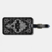 Steampunk Gothic Monogrammed Bagagelabel (Achterkant horizontaal)