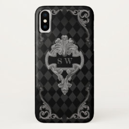 Steampunk Gothic Monogrammed iPhone 15 Case