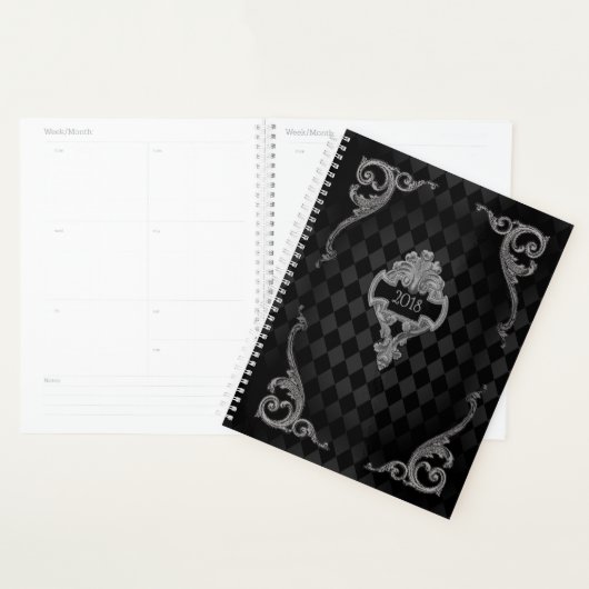 Steampunk Gothic Monogrammed Planner (Display)