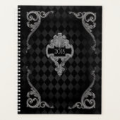 Steampunk Gothic Monogrammed Planner (Voorkant)