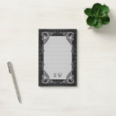Steampunk Gothic Monogrammed Post-it® Notes (Kantoor)