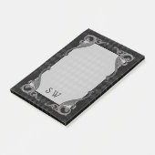 Steampunk Gothic Monogrammed Post-it® Notes (Schuin)