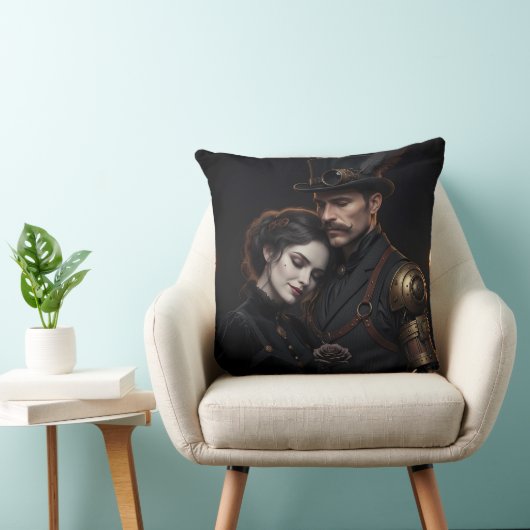 Steampunk Gothic Paar Kissen Kussen (Stoel)