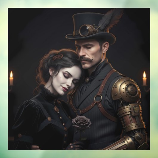 Steampunk Gothic Paar Raamsticker (Vel 3)
