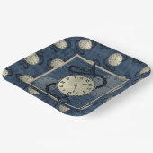 Steampunk gothic punk klokken & schedelpapier bord (Gebogen)