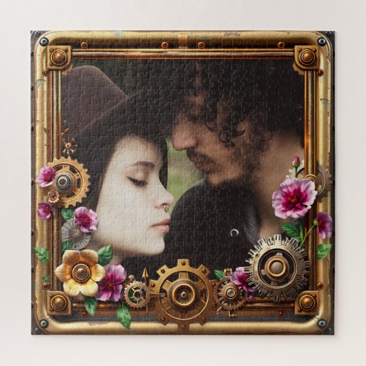 Steampunk Gothic Romantic Photo Personalized Legpuzzel (Verticaal)