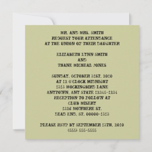 Steampunk Gothic Rozen Kaart (Achterkant)