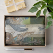 Steampunk Gothic Scarab Beetle Decoupage Tissuepapier (Geschenk)