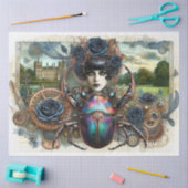 Steampunk Gothic Scarab Beetle Decoupage Tissuepapier (Craft)