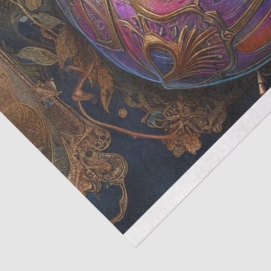 Steampunk Gothic Scarab Beetle Decoupage Tissuepapier (Detail)