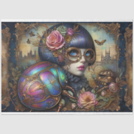 Steampunk Gothic Scarab Beetle Decoupage Tissuepapier
