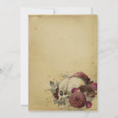 Steampunk Gothic Science Fiction Floral Birthday Kaart (Achterkant)