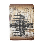 steampunk gothic scripts parijs  kroonluchter badmat (Voorkant Verticaal)