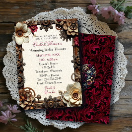 Steampunk Gothic thema Vrijgezellenfeest Kaart