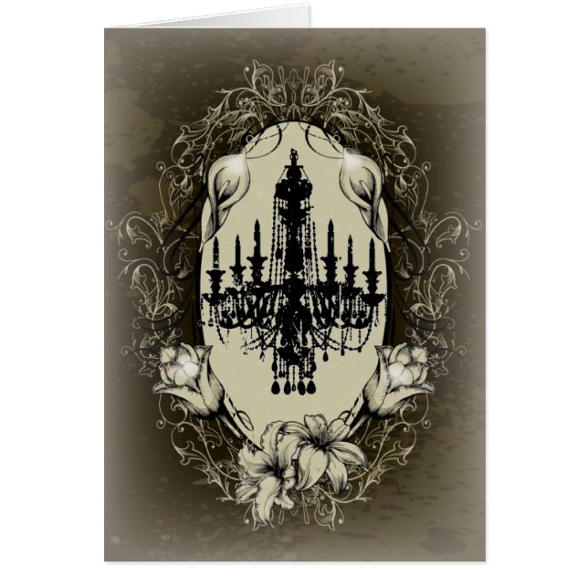 Steampunk gothic Victoriaans  paris kroonluchter (Voorkant)