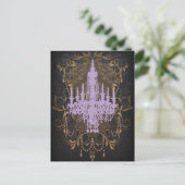 Steampunk gothic Victoriaans paris kroonluchter Briefkaart (Staand voorkant)