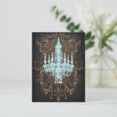 Steampunk gothic Victoriaans  paris kroonluchter Briefkaart (Staand voorkant)