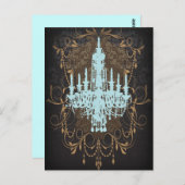 Steampunk gothic Victoriaans  paris kroonluchter Briefkaart (Voorkant / Achterkant)