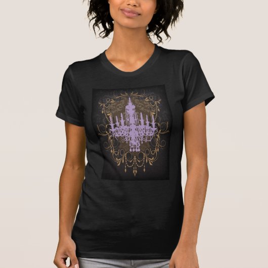 Steampunk gothic Victoriaans  paris kroonluchter T-shirt (Voorkant)