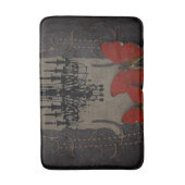 steampunk gothic vlinderparis  kroonluchter badmat (Voorkant Verticaal)