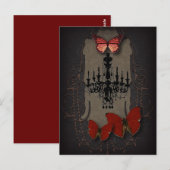 steampunk gothic vlinderparis  kroonluchter briefkaart (Voorkant / Achterkant)