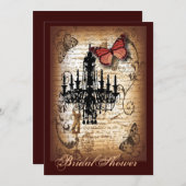 steampunk gothic vlinderparis  kroonluchter kaart (Voorkant / Achterkant)