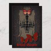 steampunk gothic vlinderparis  kroonluchter kaart (Voorkant / Achterkant)