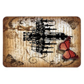 steampunk gothic vlinderparis  kroonluchter magneet (Horizontaal)