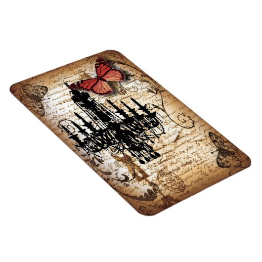 steampunk gothic vlinderparis  kroonluchter magneet (Rechterzijde)