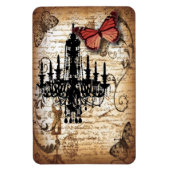 steampunk gothic vlinderparis  kroonluchter magneet (Verticaal)