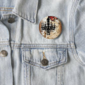 steampunk gothic vlinderparis  kroonluchter ronde button 5,7 cm (In situ)