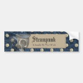 Steampunk gothische punk klokken en schedelbumper bumpersticker (Voorkant)