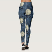 Steampunk gothische punk klokken en schedels T-S L Leggings (Achterkant)