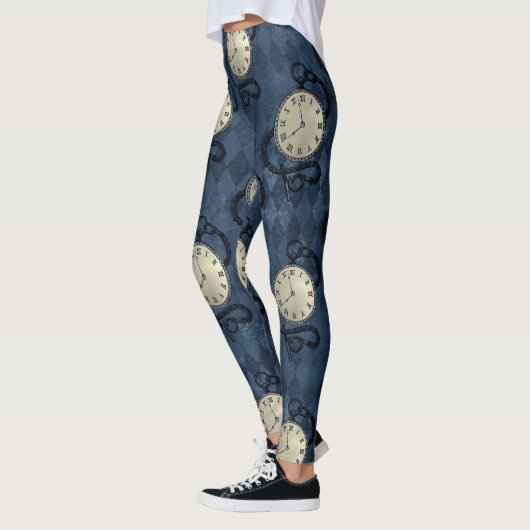 Steampunk gothische punk klokken en schedels T-S L Leggings (Links)