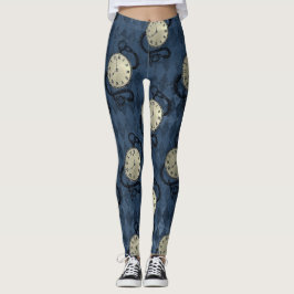Steampunk gothische punk klokken en schedels T-S L Leggings