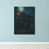 Steampunk gotische horror hoofdloze ruiter canvas afdruk (Insitu (Houten vloer))