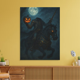 Steampunk gotische horror hoofdloze ruiter canvas afdruk