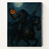 Steampunk gotische horror hoofdloze ruiter notitieboek (Achterkant)