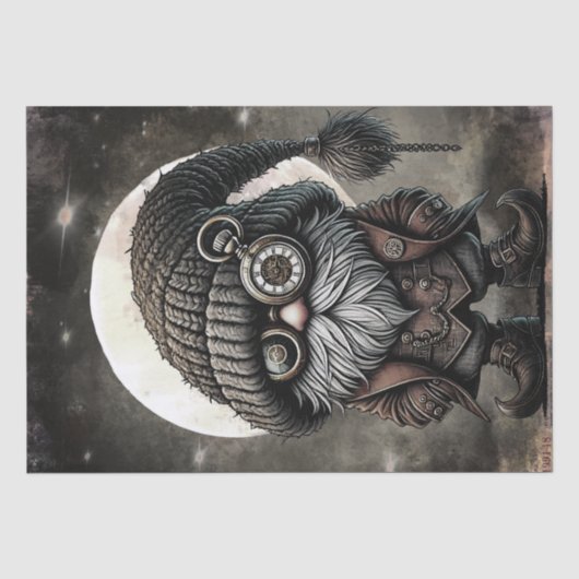 Steampunk gotische kabouter tissuepapier (Voorkant)