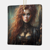 Steampunk gotische vrouw keramisch ornament (Links)