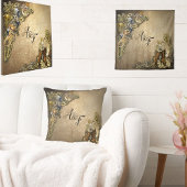 Steampunk & gouden leren all-in-one trouwkaart all in one uitnodiging