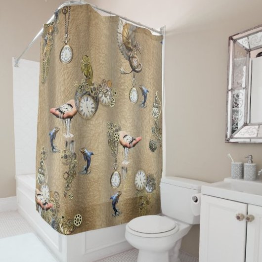 Steampunk & gouden leren all-in-one trouwuitnodigi all in one uitnodiging