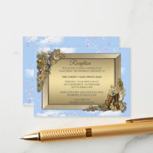 Steampunk Grafische ontwerpen over de illusie van  Informatiekaartje