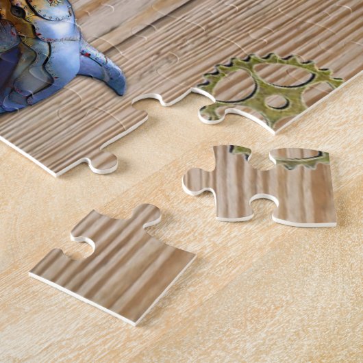Steampunk Graphic Element Collecties op hout Legpuzzel (Zijkant)