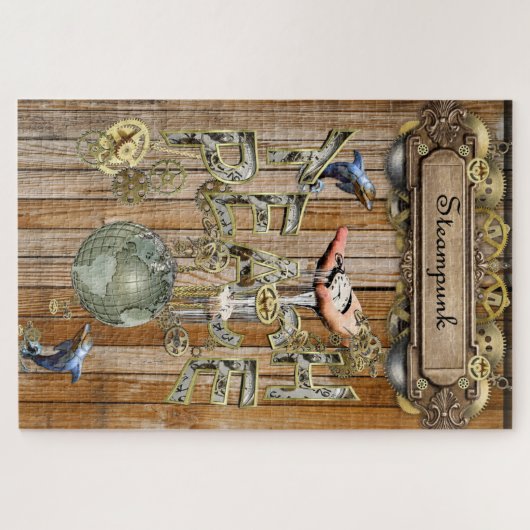 Steampunk Graphic Element Collecties op hout Legpuzzel (Horizontaal)